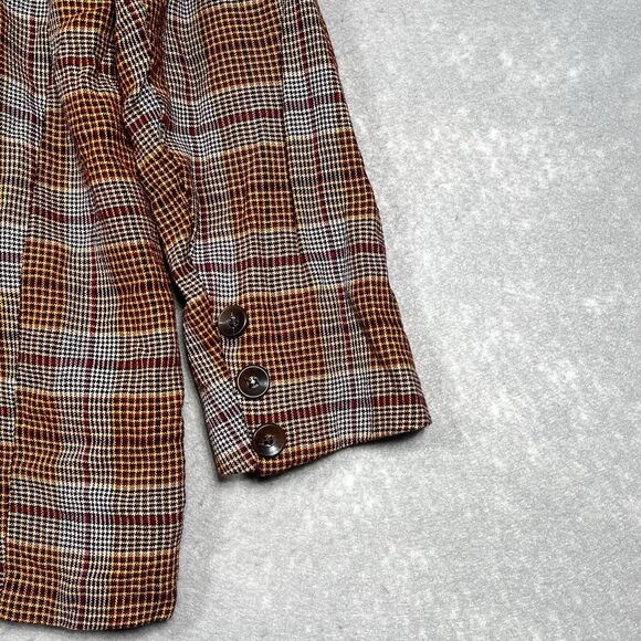 Free People Simply Plaid Blazer Jacket Womens Size XS Multicolored Plaid - Picture 9 of 12